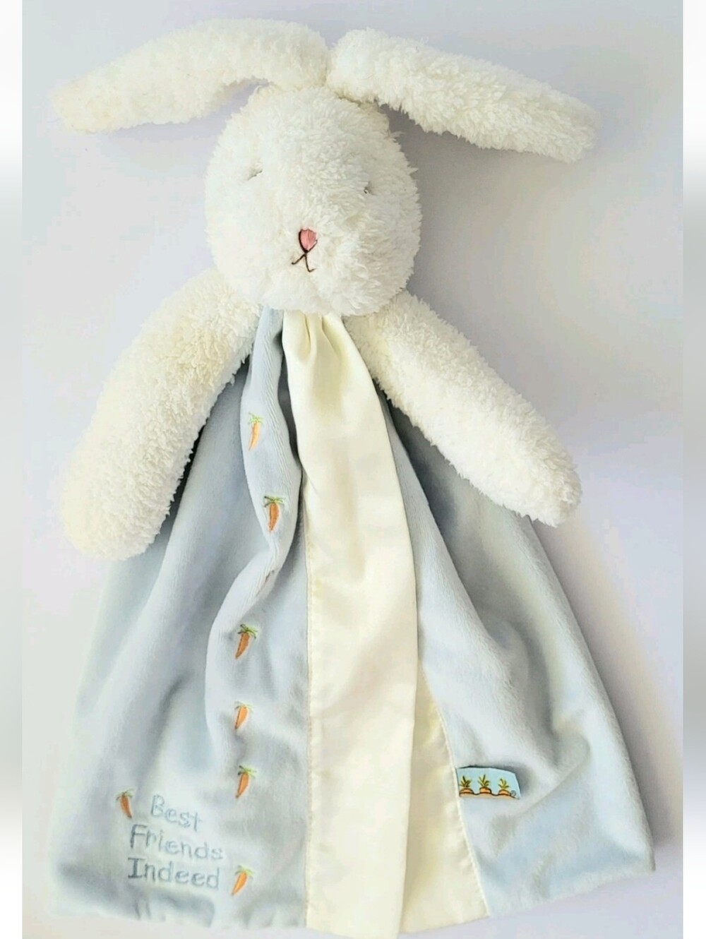 BUNNIES BY THE BAY PLUSH BUNNY BEST FRIENDS INDEED  LOVEY SECURITY BLANKET
